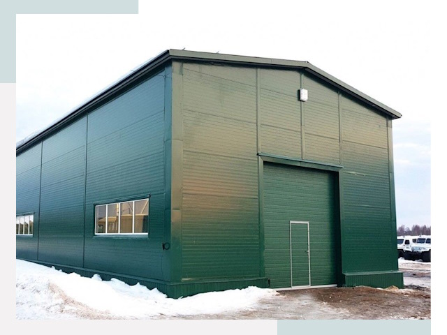 Двускатные ангары в Александрове